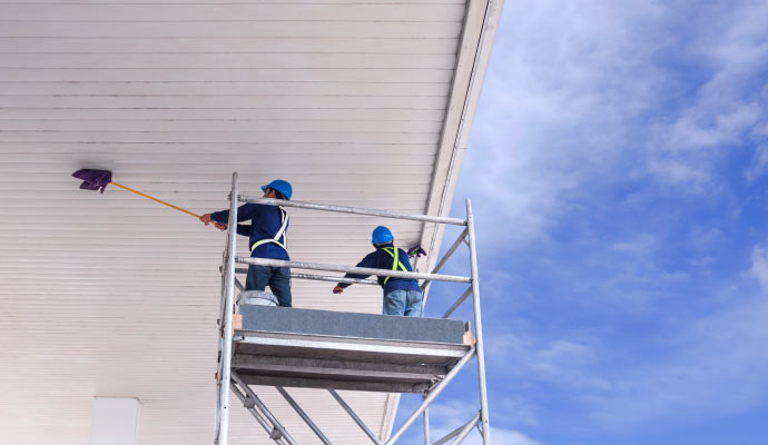 Professional ceiling cleaning