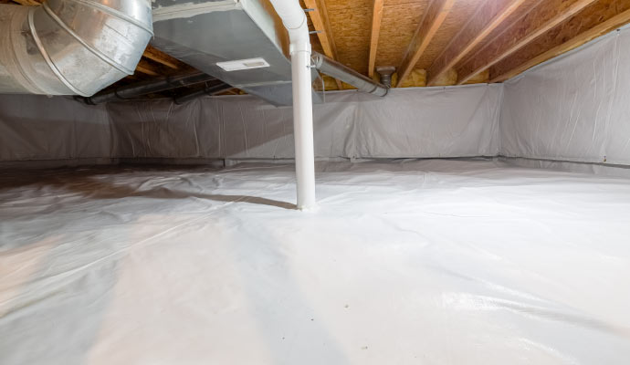 Newly encapsulated crawl-space