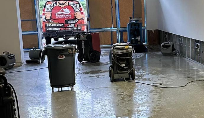 Water damage restoration equipment.