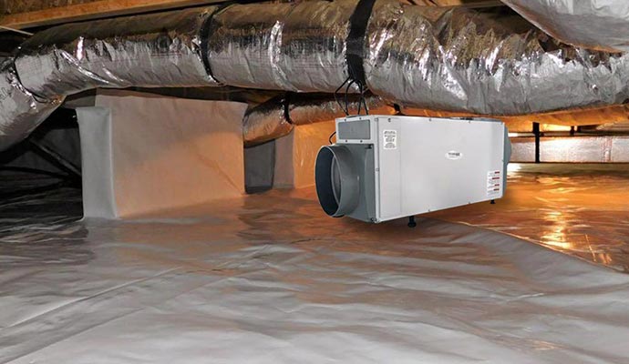 Installed dehumidifiers system