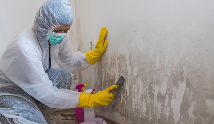 Mold cleaning with an equipment