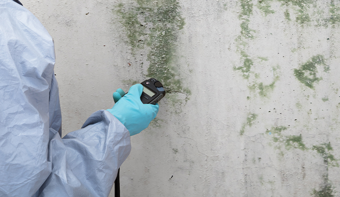 Professional mold testing with an equipment