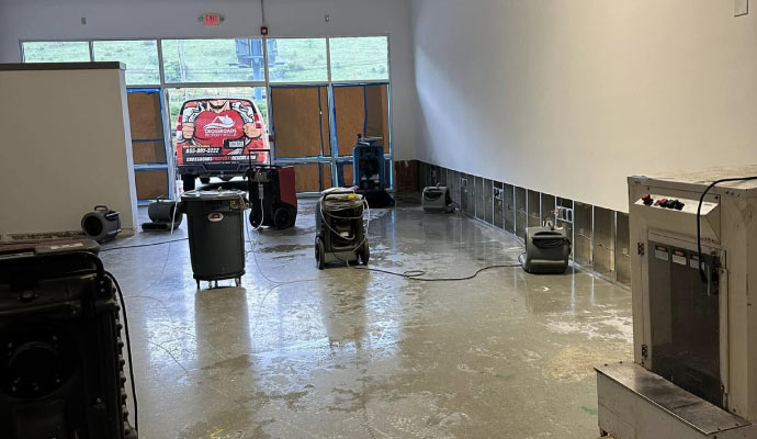 Water damage floor restoration